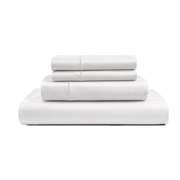 Queen White Solid 4 Piece Bed Sheet Set 1000 Thread Count 100% Egyptian Cotton